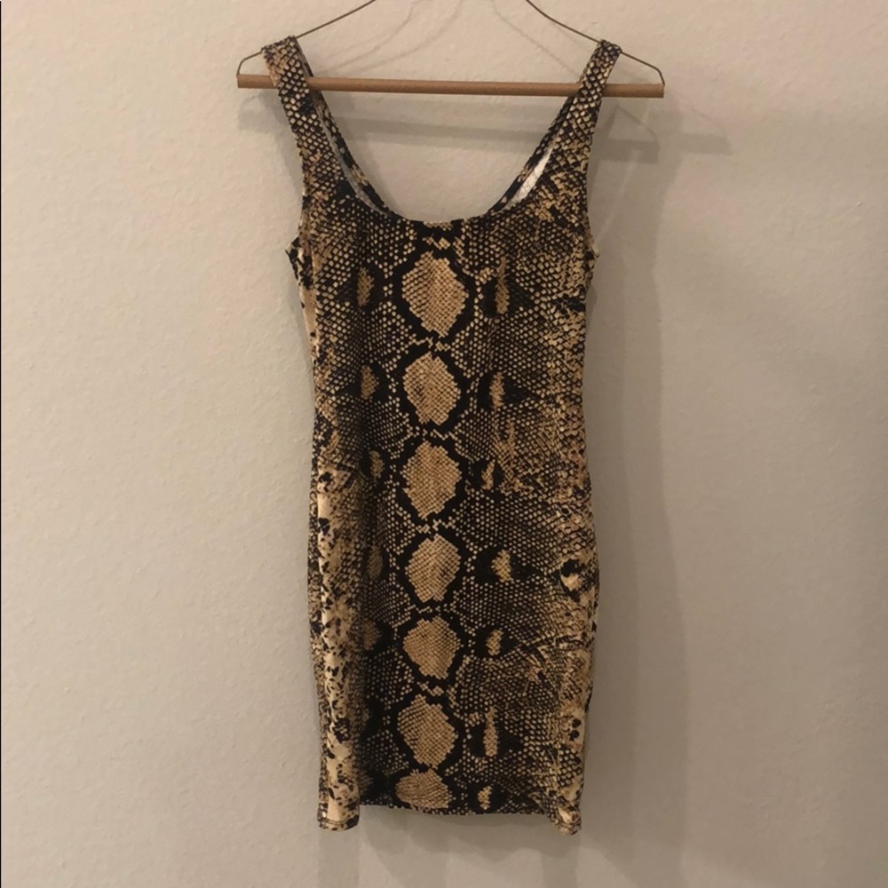Snakeskin Dress - Black and Gold